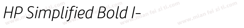 HP Simplified Bold I字体转换